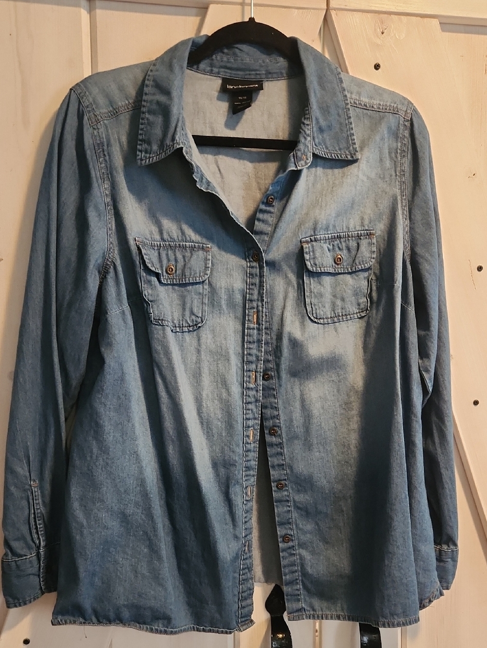 Lane Bryant Light Blue Denim Shirt